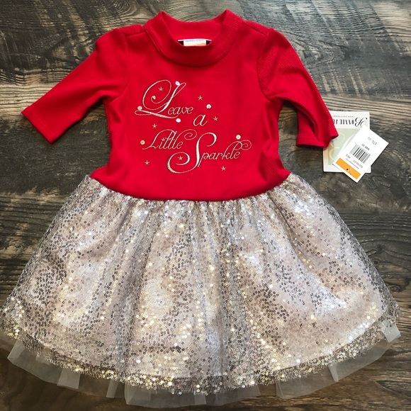 Other - Red Silver Sparkle Toddler Dress